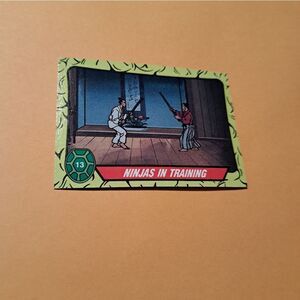 1989 Topps TMNT Ninjas In Training Trading Card 13 Teenage Mutant Ninja Turtles